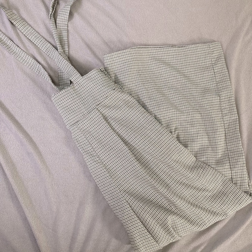 Target brand wide-legged trousers with suspenders